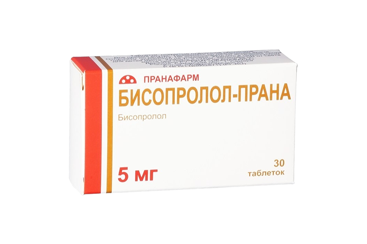Бисопролол-Прана 5мг табл п/пл/о №30