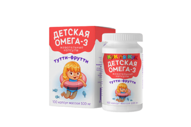 Ирисфарма Омега-3 д/дет 3+ капс жев №120 тутти-фрутти