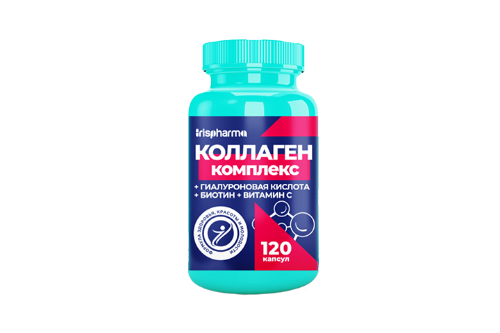Ирисфарма Коллаген Комплекс гиалурон/биотин/вит С капс №120