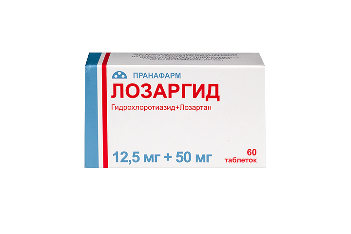 Лозаргид 12,5мг+50мг табл п/пл/о №60