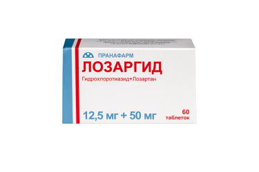Лозаргид 12,5мг+50мг табл п/пл/о №60