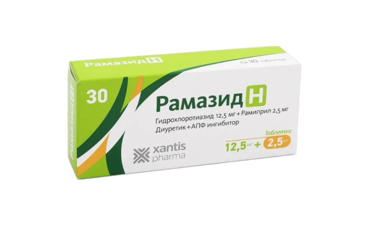 Рамазид Н 12,5мг+2,5мг табл №30