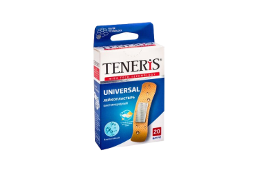 Пластырь Teneris Universal бактер с ионами серебра полимер 20шт