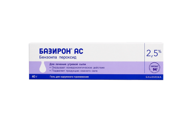 Базирон АС 2,5% гель д/нар прим 40г