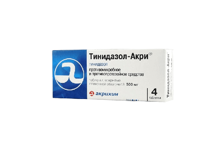 Тинидазол-Акри 500мг табл п/о №4
