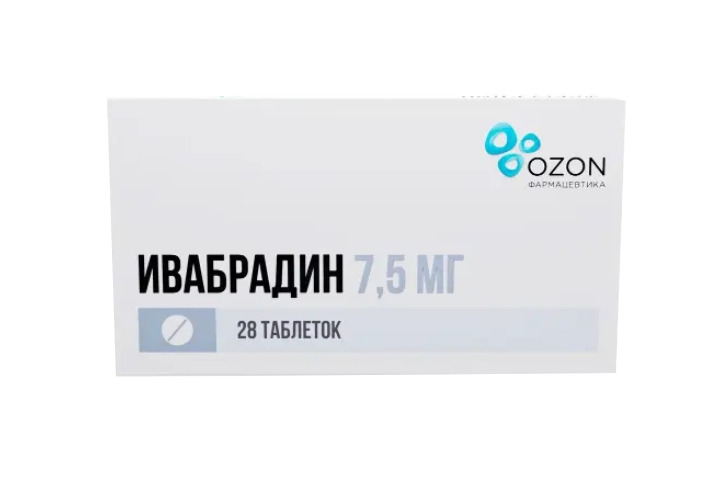 Ивабрадин 7,5мг табл п/пл/о №28