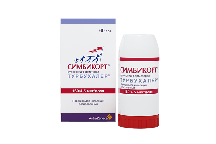 Симбикорт Турбухалер 160мкг/4,5мкг пор д/инг 60доз с ингал