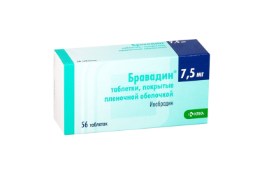 Бравадин 7,5мг табл п/пл/о №56