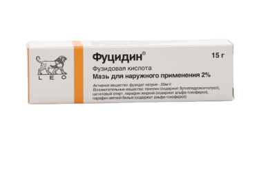 Фуцидин 2% мазь д/нар прим 15г