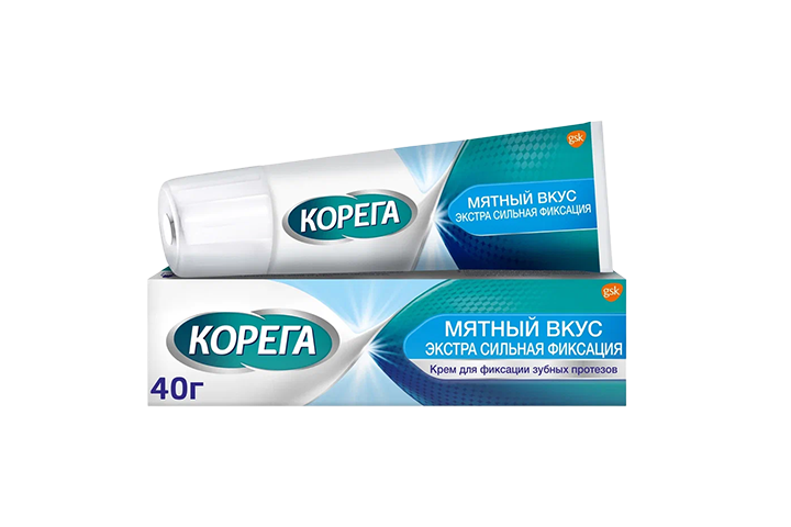 Корега Крем д/фикс зубных протезов 40г Экстра сильный Мятный