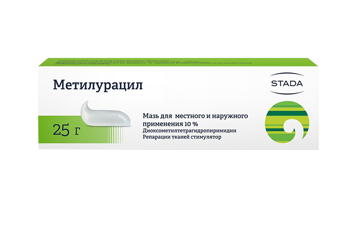 Метилурацил 10% мазь д/местн/нар прим 25г