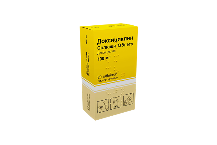 Доксициклин Солюшн Таблетс 100мг табл дисперг №20