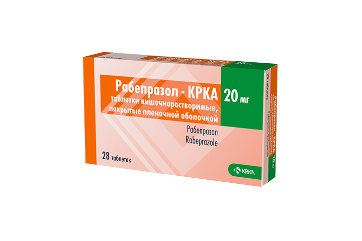 Рабепразол-КРКА 20мг табл п/о кш/раств №28