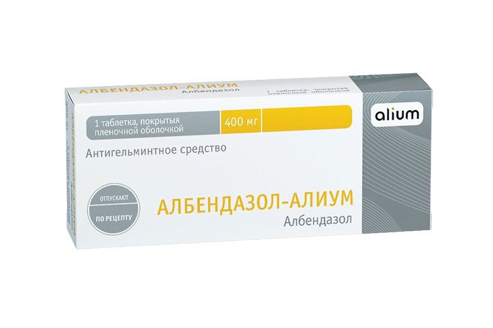 Албендазол-Алиум 400мг табл п/пл/о №1