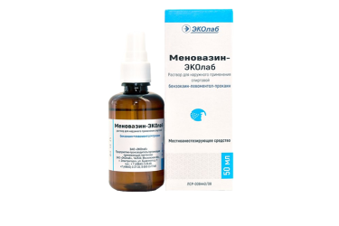 Меновазин-ЭКОлаб р-р спирт д/нар прим 50мл фл с расп