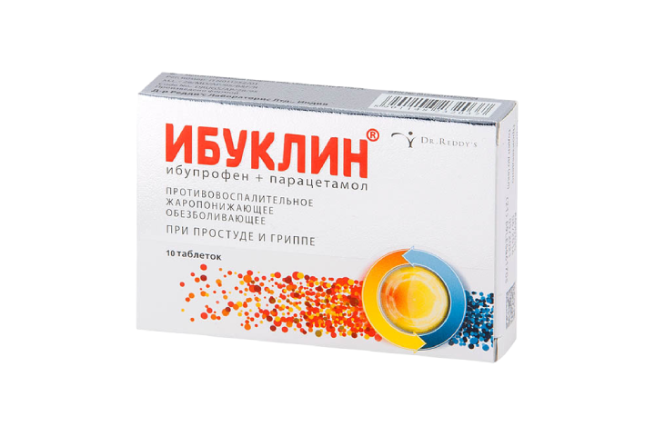 Ибуклин 400мг+325мг табл п/пл/о №10