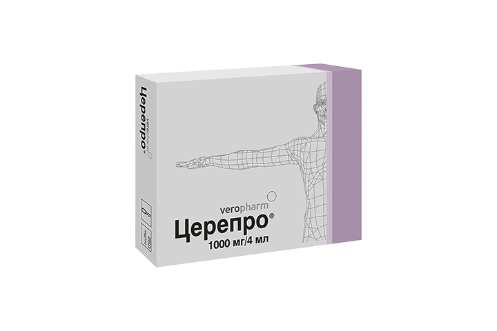 Церепро 250мг/мл р-р в/в в/м 4мл амп №5