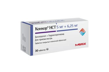 Конкор НСТ 5мг+6,25мг табл п/пл/о №30