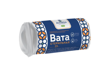 Вата хирург стер 25г Амелия