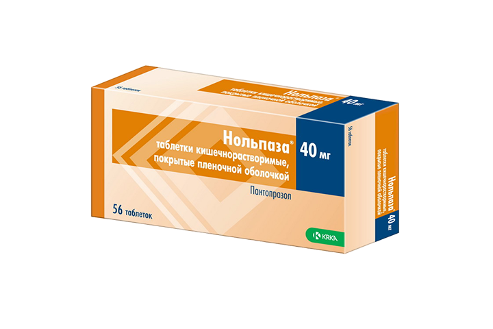 Нольпаза 40мг табл п/пл/о кш/раств №56