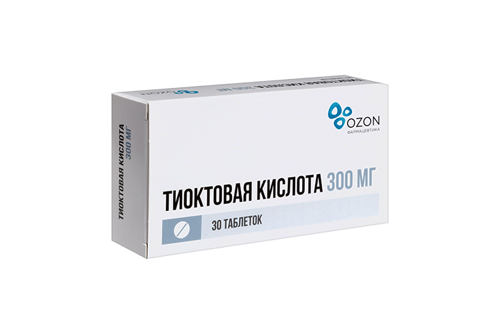 Тиоктовая к-та 300мг табл п/пл/о №30