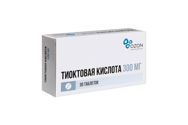 Тиоктовая к-та 300мг табл п/пл/о №30