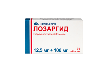 Лозаргид 12,5мг+100мг табл п/пл/о №30
