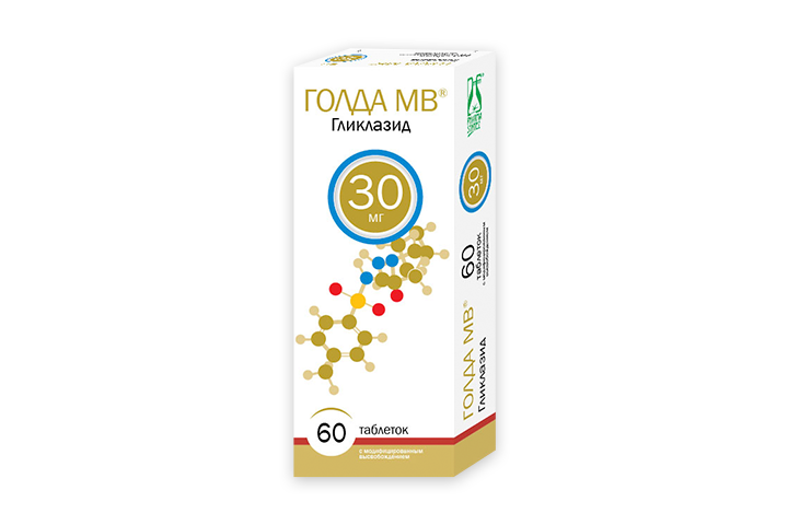 Голда МВ 30мг табл с модиф/высвоб №60
