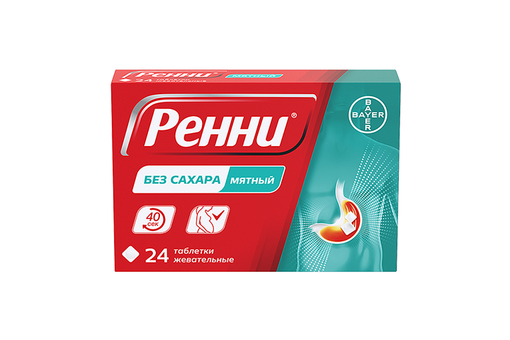 Ренни б/сах табл жев №24 мята