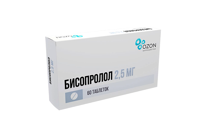 Бисопролол 2,5мг табл п/пл/о №60