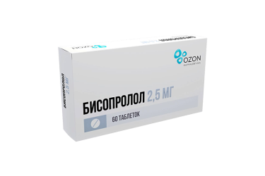 Бисопролол 2,5мг табл п/пл/о №60
