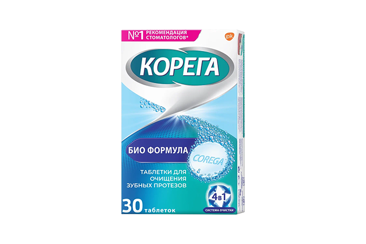 Корега Био Формула табл д/зубных протезов №30