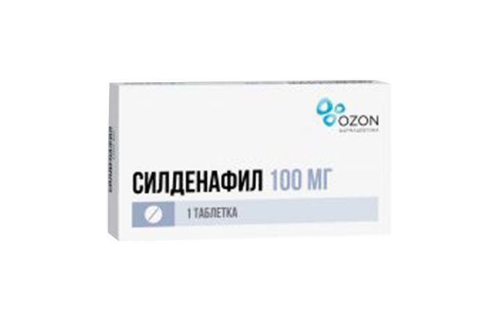 Силденафил 100мг табл п/пл/о №1