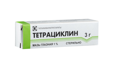 Тетрациклин 1% гл мазь 3г