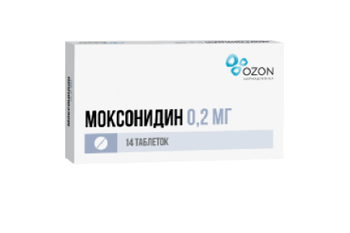 Моксонидин 0,2мг табл п/пл/о №14
