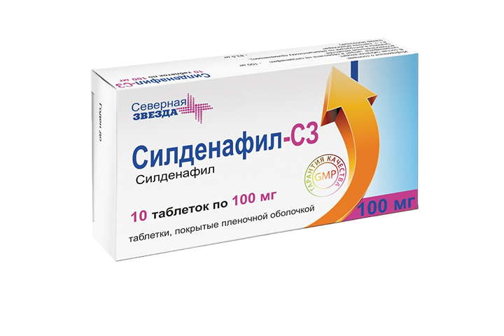 Силденафил-СЗ 100мг табл п/пл/о №10