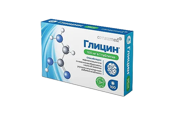 Глицин 3+ 100мг табл №100 Консумед