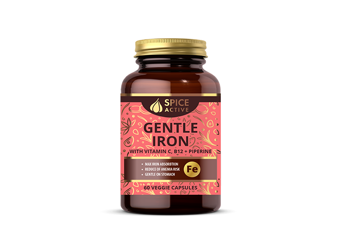Spice Active Легкодоступное железо с вит С/В12/пиперин капс №60