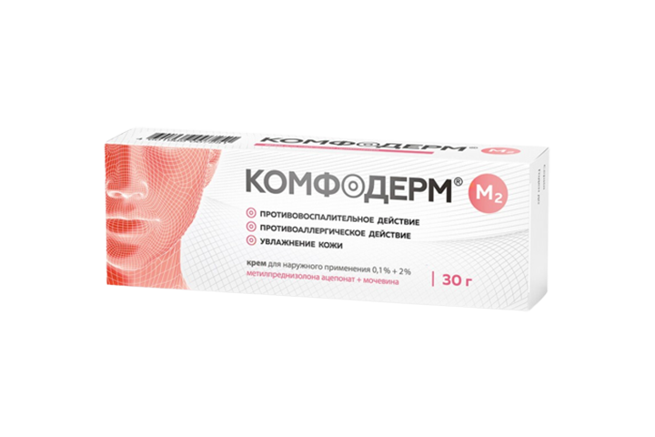 Комфодерм М2 0,1%+2% крем д/нар прим 30г