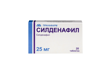 Силденафил 25мг табл п/пл/о №20