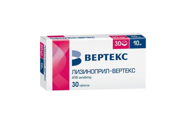Лизиноприл-ВЕРТЕКС 10мг табл №30