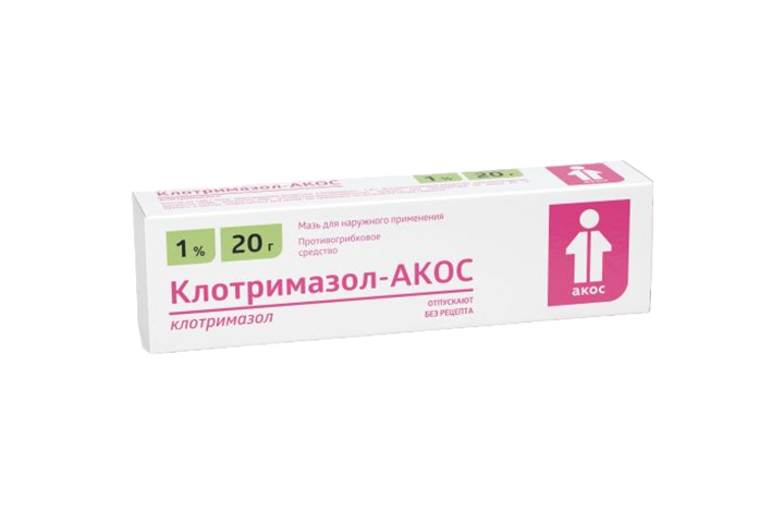 Клотримазол-АКОС 1% мазь д/нар прим 20г