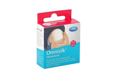 Омнисилк Пластырь фиксир 1,25смх5м белый шелк 1шт