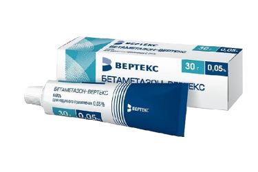 Бетаметазон-ВЕРТЕКС 0,05% мазь д/нар прим 30г