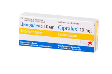 Ципралекс 10мг табл п/пл/о №28