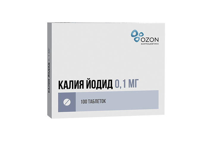 Калия йодид 100мкг табл №100