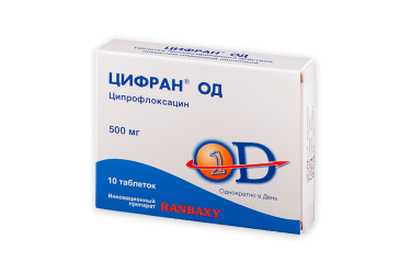 Цифран ОД 500мг табл п/пл/о пролонг №10