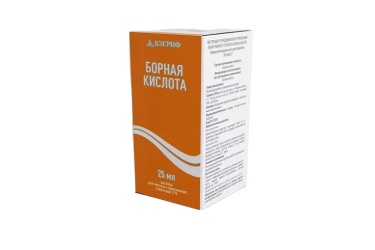 Борная к-та 3% р-р спирт 25мл инд/уп