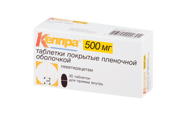 Кеппра 500мг табл п/пл/о №30