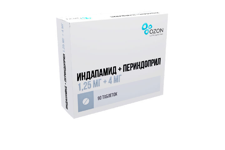 Индапамид+Периндоприл 1,25мг+4мг табл №90